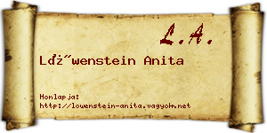 Löwenstein Anita névjegykártya